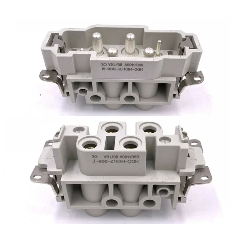 Connecteur robuste à insertion 80A 4+2 broches